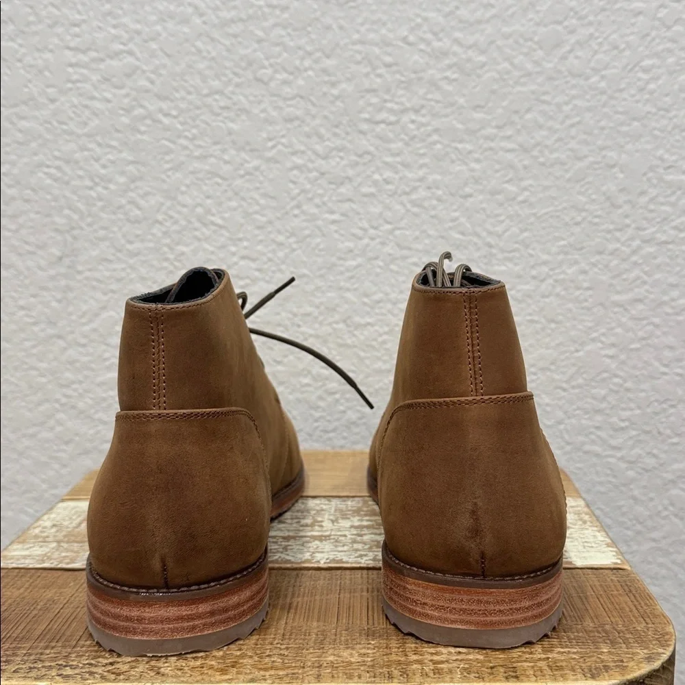 Nisolo Everyday Chukka Waterproof Leather Boots Tobacco Size 8